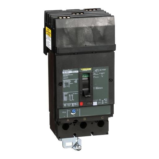 Square-D / Schneider - Square D JDA36175 3-Pole 175 Amp 600 Volt Thermal Magnetic Molded Case Circuit Breaker