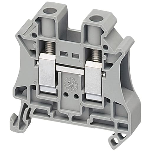 Square-D / Schneider - Square D NSYTRV102 10 mm 2-Point Gray 20 to 6 AWG Solid/Stranded Copper Screw Terminal Block