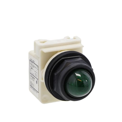 Square-D / Schneider - Square D 9001SKP38G9 30 mm 120 VAC/VDC Green Lens Plastic Bezel Incandescent Standard Octagonal Pilot Light