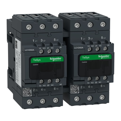 Square-D / Schneider - Square D LC2D50AG7 575 VAC 50 Amp 3-Pole 1NO 1NC Screw Terminal Full Voltage Reversing IEC Contactor
