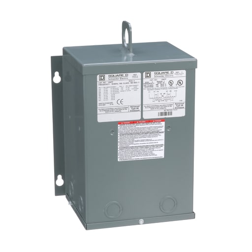 Square-D / Schneider - Square D 3S67F 3 kVa 220 x 440 VAC Primary 110/220 VAC Secondary Dry Type General Purpose Transformer