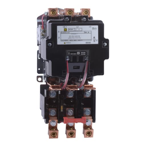 Square-D / Schneider - Square D 8536SFO1V08 208 VAC 135 Amp 100 Hp 3-Pole Open Type Full Voltage Non-Reversing Magnetic Starter