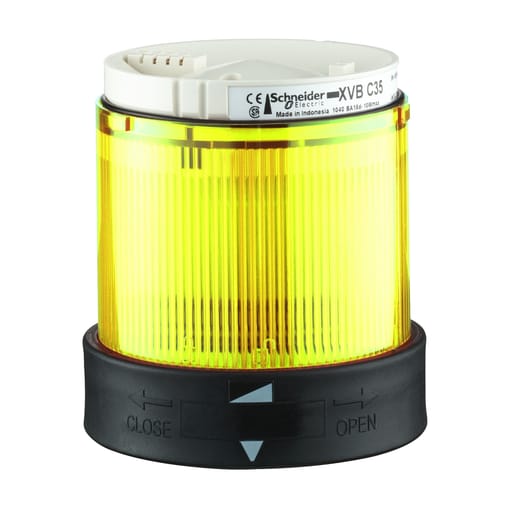 Square-D / Schneider - Square D XVBC4M8 70 mm 230 VAC 15 mA 10 W Yellow Polycarbonate Flash LED Beacon Lens Unit