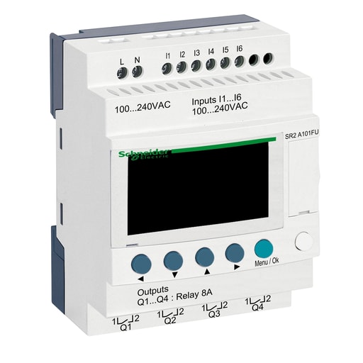 Square-D / Schneider - Square D SR2A101FU 100 to 240 VAC 10-I/O PLC Compact Smart Relay