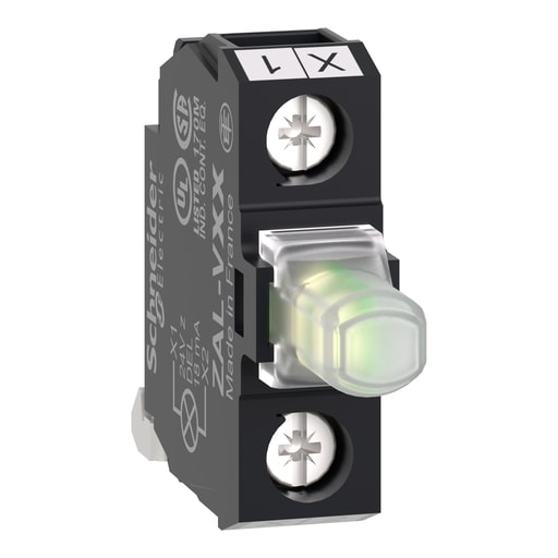 Square-D / Schneider - Square D ZALVG1 22 mm 120 VAC White Protected LED Light Block