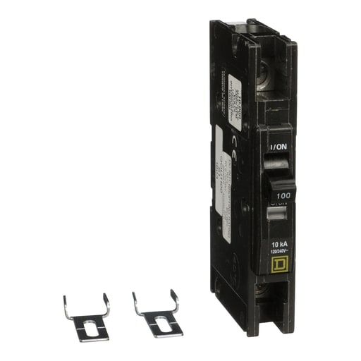 Square-D / Schneider - Square D QOU1100 1-Pole 100 Amp 120/240 Volt Thermal Magnetic/Common Trip Miniature Circuit Breaker
