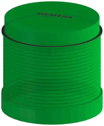 Siemens - Siemens 8WD4400-1AC 70 mm 12 to 240 VAC 240 VDC Green Thermoplastic Incandescent/LED Light Element