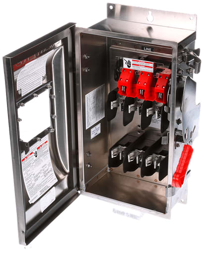 Siemens - Siemens HF361SW 240/480/600 VAC/250 VDC 30 Amp 3-Pole 3-Wire NEMA 4X Heavy Duty Fusible Safety Switch