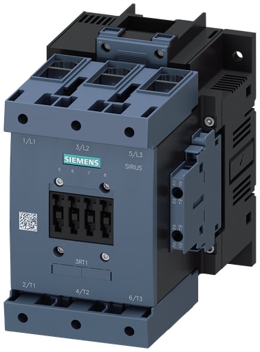 Siemens - Siemens 3RT10561AB36 23 to 26 VAC 215 Amp 200 Hp 3-Phase 3-Pole 2NO 2NC Screw Terminal IEC Contactor