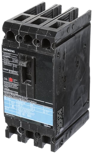 Siemens - Siemens ED43B125 3-Pole 125 Amp 480 VAC 18 kA Circuit Breaker Lug