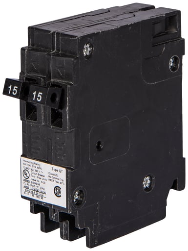 Siemens - Siemens Q1515 1-Pole 15A-15A 120V AC Duplex Circuit Breaker, Plug-In, 10kA