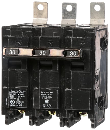 Siemens - Siemens B330H 3-Pole 30 Amp 240 Volt 22 K Circuit Breaker