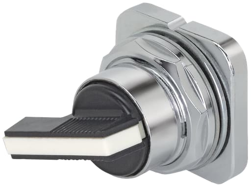 Siemens - Siemens 52SB2AAB 30 mm 2-Position White Plastic Chrome Metal Bezel Maintained Non-Illuminated Selector Switch