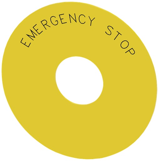 Siemens - Siemens 3SU19000BC310DA0 75 mm Emergency Stop Yellow Round Push Button Backing Plate