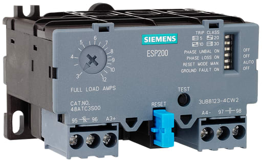 Siemens - Siemens 3UB81234DW2 5.5 to 22 Amp 1NO 1NC Solid State Overload Relay