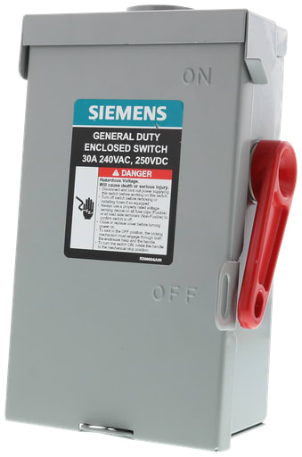 Siemens - Siemens GF221NRA GDSS FUS 2P3W 240V 30A NEMA 3R SERIES A