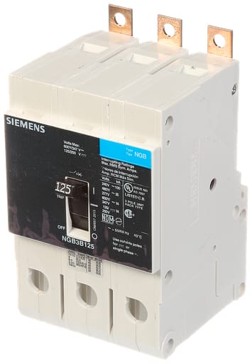 Siemens - Siemens NGB3B125 BRKR NGB 125A 3P 480Y 25K NO LUG