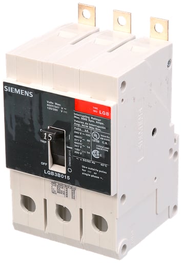 Siemens - Siemens LGB3B015B BRKR LGB 15A 3P 480Y