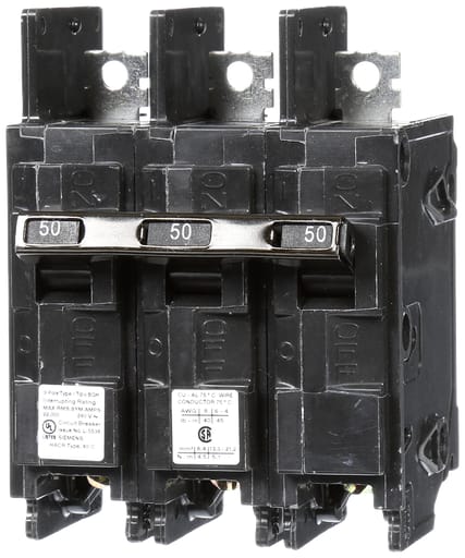 Siemens - Siemens BQ3B050H 240 Volt 50 Amp 22 kaic 3-Pole Type BQH Circuit Breaker