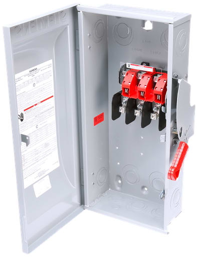 Siemens - Siemens HNF363 240/480/600 VAC 250/600 VDC 100 Amp 3-Pole 3-Wire NEMA 1 Heavy Duty Non-Fusible Safety Switch