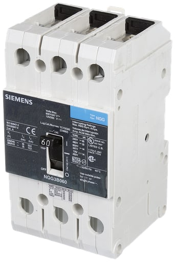 Siemens - Siemens NGG3B060L 3-Pole 60 Amp 480 Volt 25 kA Molded Case Circuit Breaker