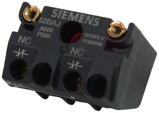 Siemens - Siemens 52BAJ 1NC Gold Flashed Screw Terminal Contact Block