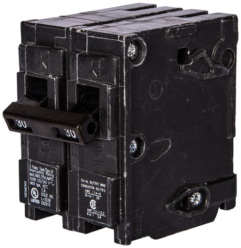 Siemens - Siemens Q2110 2-Pole 120/240 VAC 110 Amp 10 kA Plug-In Common Trip Circuit Breaker