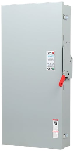 Siemens - Siemens HF365NA 600 VAC 400 Amp 3-Pole 4-Wire NEMA 1 Heavy Duty Fusible Safety Switch