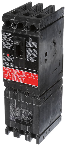 Siemens - Siemens CED63B125 600 Volt 125 Amp 100 kA ED-Frame Load Lug 3-Pole Molded Case Circuit Breaker