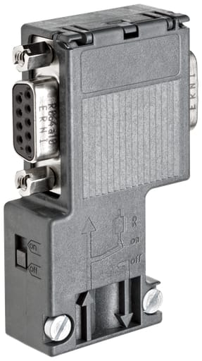 Siemens - Siemens 6ES79720BB120XA0 12 Mbps 90 Degrees Cable Outlet Isolated Distributed I/O Module Bus Connector