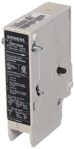 Siemens - Siemens CQDST120AAS CQD 120 VAC Circuit Breaker Shunt Trip/Auxiliary Switch