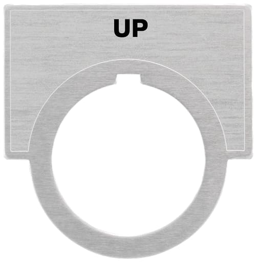Siemens - Siemens 52NL09 2 x 1-7/16 Inch Up Brushed Aluminum Large Push Button Legend Plate