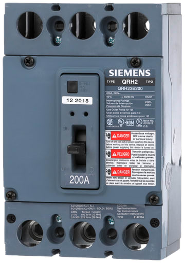 Siemens - Siemens QRH23B200 QR MCCB,25kA@2