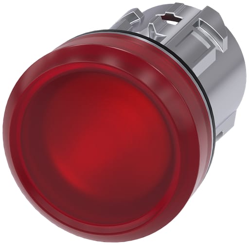 Siemens - Siemens 3SU10516AA200AA0 22 mm Red Metal Round Indicator Light