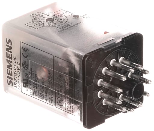 Siemens - Siemens 3TX7112-1FF13C 120 VAC 16 Amp 3PDT Plug-In Relay