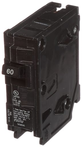 Siemens - Siemens Q160 1-Pole 120 VAC 60 Amp 10 kA Plug-In Circuit Breaker
