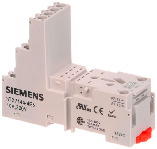 Siemens - Siemens 3TX7144-4E5 120 VAC Screw Terminal Plug-In Relay Socket