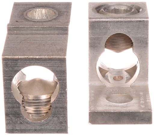 Siemens - Siemens H60162 9/16 x 1/2 Inch Stud/Allen 4 AWG to 600 MCM 1-Conductor Tinned Aluminum 1-Hole Connector Lug