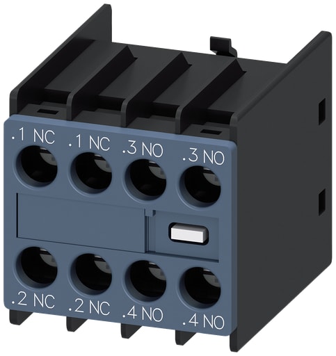 Siemens - Siemens 3RH29111HA22 230 Volt 6 Amp 2NO 2NC Screw Terminal Contactor Auxiliary Switch Block
