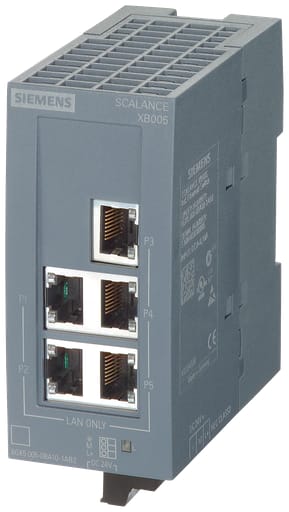 Siemens - Siemens 6GK50050BA001AB2 24 VAC/VDC 0.07 Amp 5-Port RJ45 Ethernet Switch