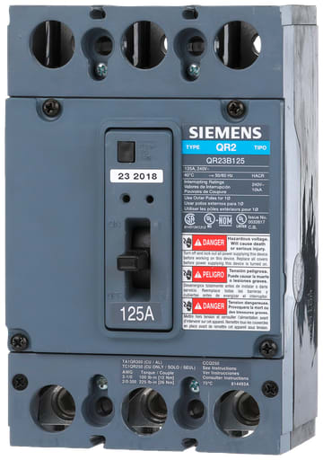 Siemens - Siemens QR23B125 QR MCCB,10kA@24