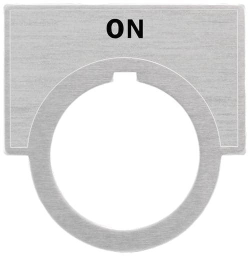 Siemens - Siemens 52NL11 2 x 1-7/16 Inch On Brushed Aluminum Large Push Button Legend Plate