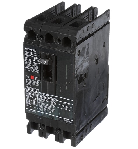 Siemens - Siemens HED43B040 3-Pole 480 VAC 40 Amp 42 kA Plug-In Thermal Magnetic Molded Case Circuit Breaker