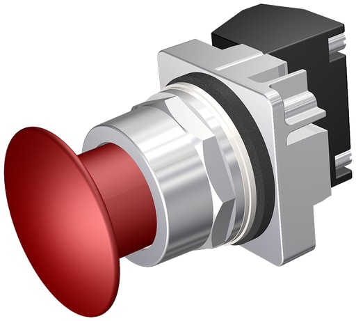 Siemens - Siemens 52PP2A2A 30 mm 500 VAC 12 Amp 1NO 1NC 2-Position Red Metal Bezel IP66 Non-Illuminated Push Button