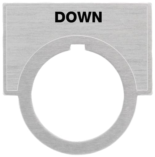 Siemens - Siemens 52NL10 1-7/16 x 2 Inch Down Aluminum Legend Plate