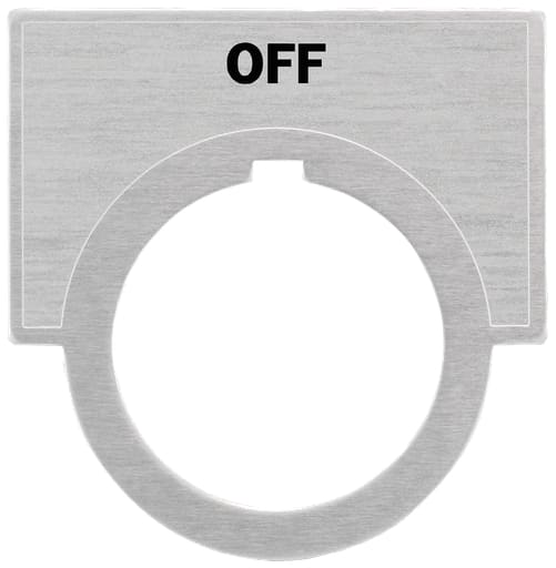 Siemens - Siemens 52NL12 2 x 1-7/16 Inch Off Brushed Aluminum Large Push Button Legend Plate