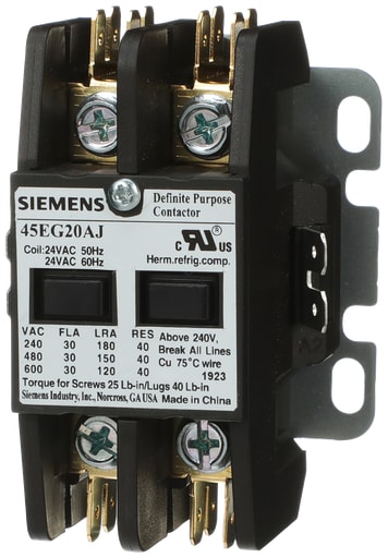 Siemens - Siemens 45EG20AG Contactor, 45DP,30A,2P