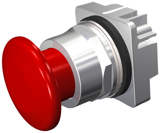 Siemens - Siemens 52PP2W2 30 mm 1NO 1NC 2-Position Red Metal Bezel IP66 Non-Illuminated Push Button