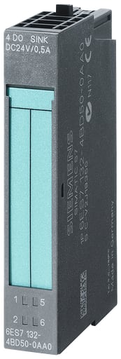 Siemens - Siemens 6ES71324BD320AA0 24 VDC 10 mA Input 2 Amp 4-Output PLC Digital Output Module