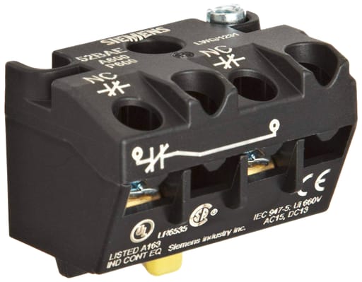 Siemens - Siemens 52BAE 1NC Gold Flashed Contact Block